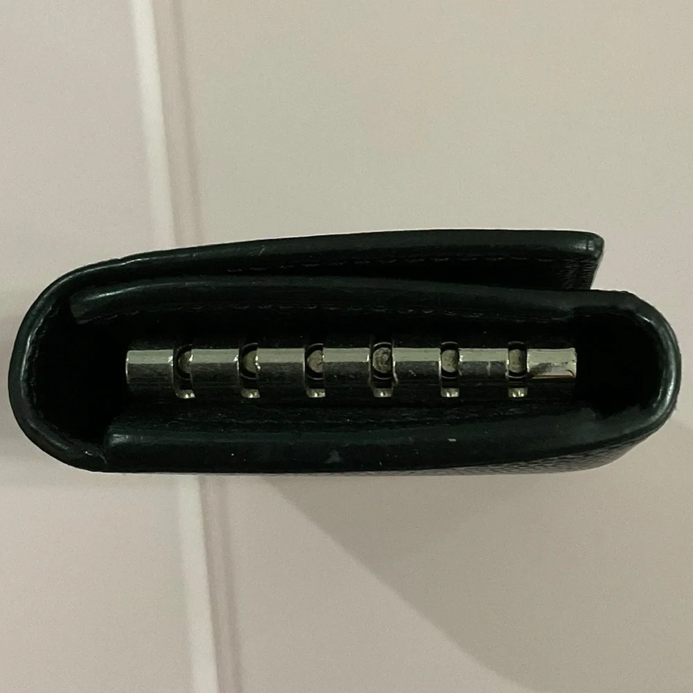Saint Laurent Black Leather Key Case